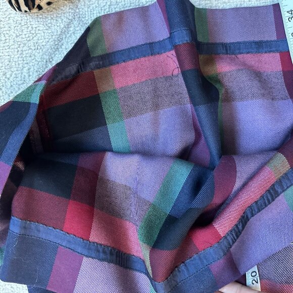 Vintage Corbin Ltd Large Check Plaid Wool Midi Skirt - Picture 8 of 9